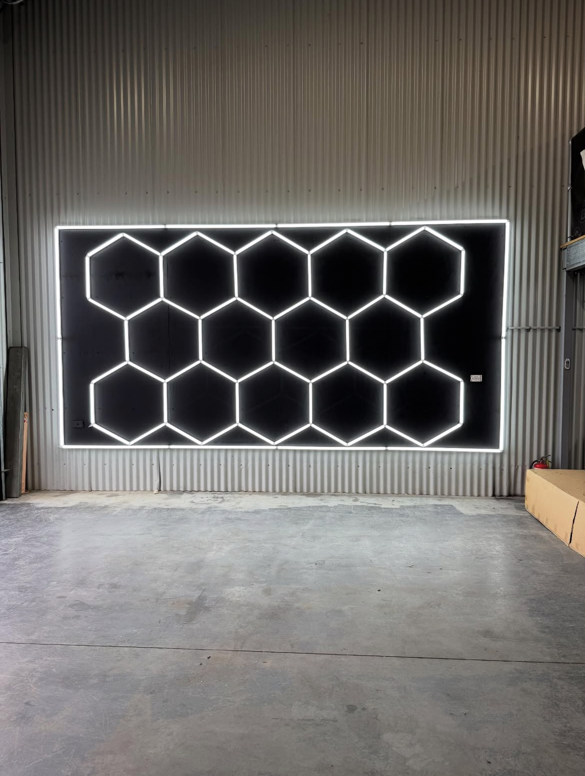 Hexagonal LED garage lighting